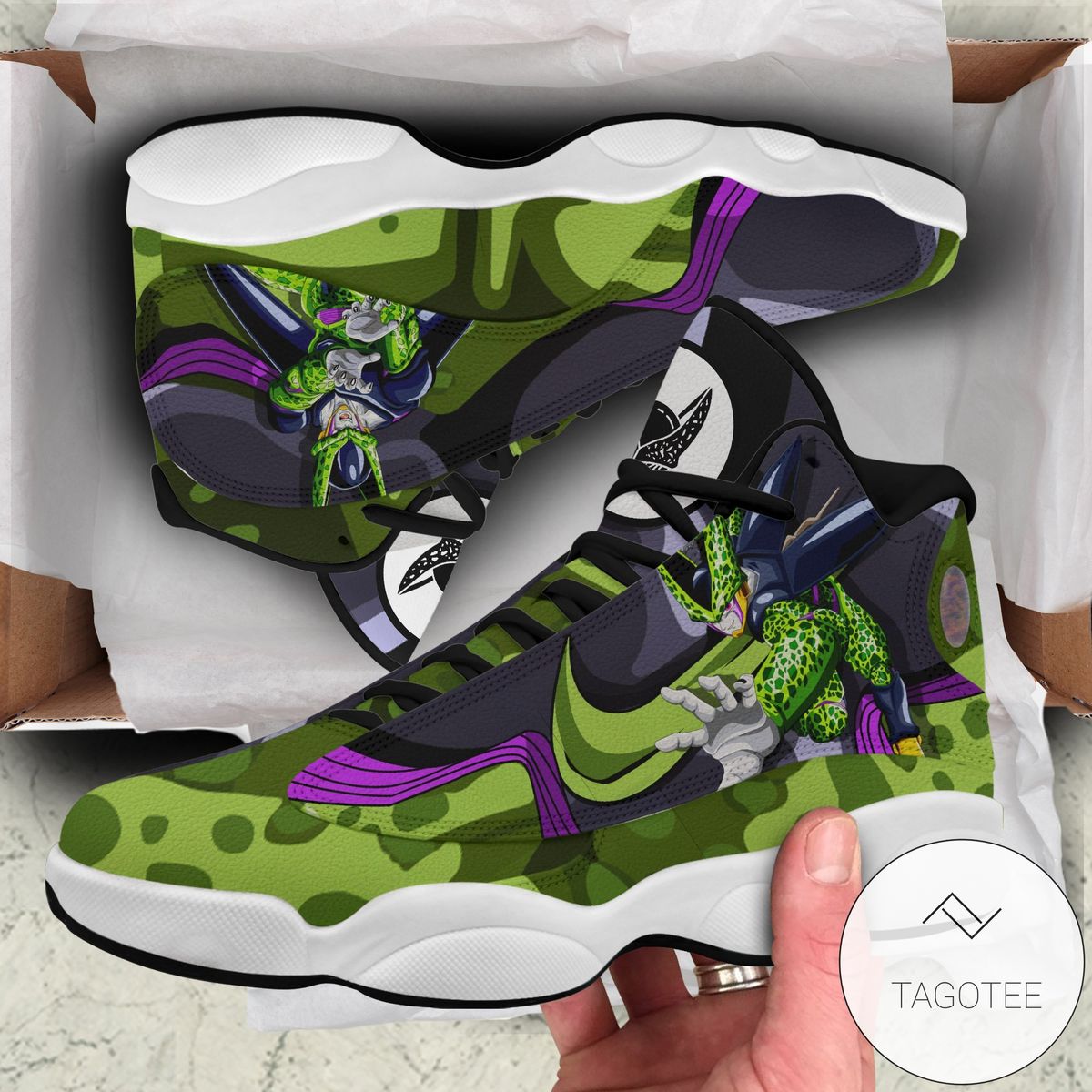 Dragon Ball Cell Sneakers Custom Anime Dbz Air Jordan 13 Shoes Gift Idea Dragon Ball Cell Sneakers Custom Anime Dbz Air Jordan 13 Shoes Gift Idea