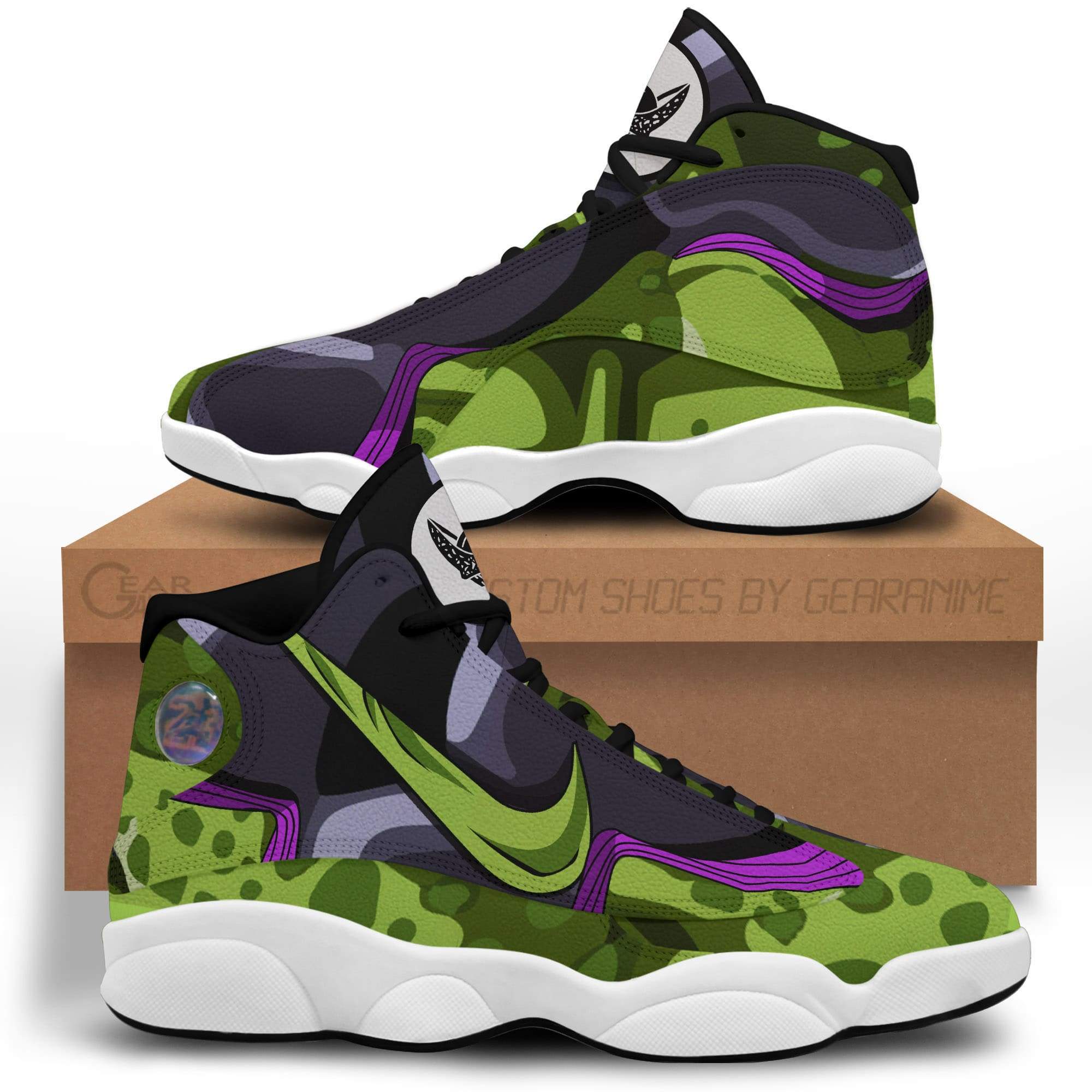 Dragon Ball Perfect Cell Air Jordan 13 Sneaker Shoes Dragon Ball Perfect Cell Air Jordan 13 Sneaker Shoes