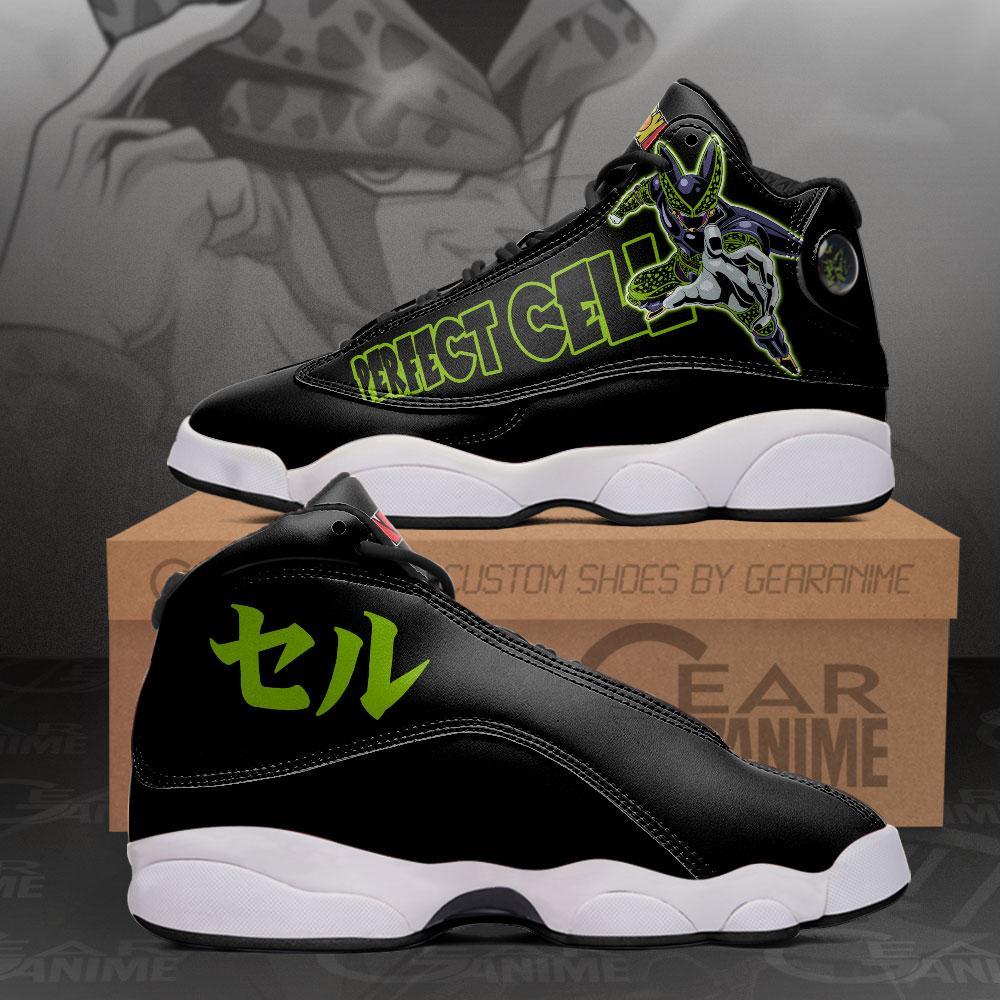 Dragon Ball Perfect Cell Black Air Jordan 13 Sneaker Shoes Dragon Ball Perfect Cell Black Air Jordan 13 Sneaker Shoes