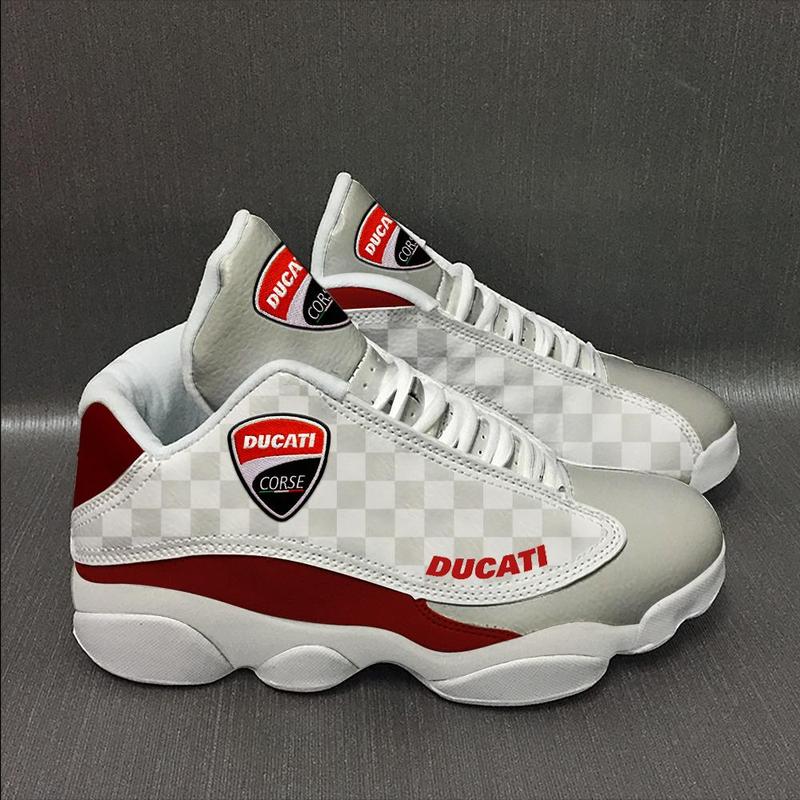Ducati Red White Air Jordan 13 Sneaker Shoes Ducati Red White Air Jordan 13 Sneaker Shoes