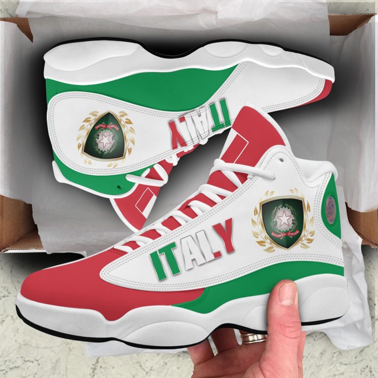Emblem-Of-Italy-Red-White-Air-Jordan-13-Shoes-2