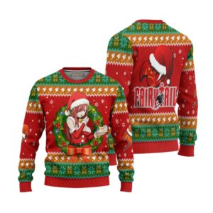 Erza Scarlet Anime Ugly Christmas Sweater Custom Fairy Tail Xmas Gift