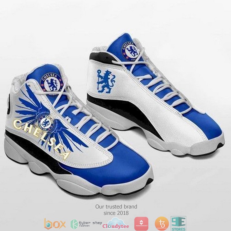 Fc Chelsea Football Teams Big Logo Air Jordan 13 Sneaker Shoes Fc Chelsea Football Teams Big Logo Air Jordan 13 Sneaker Shoes