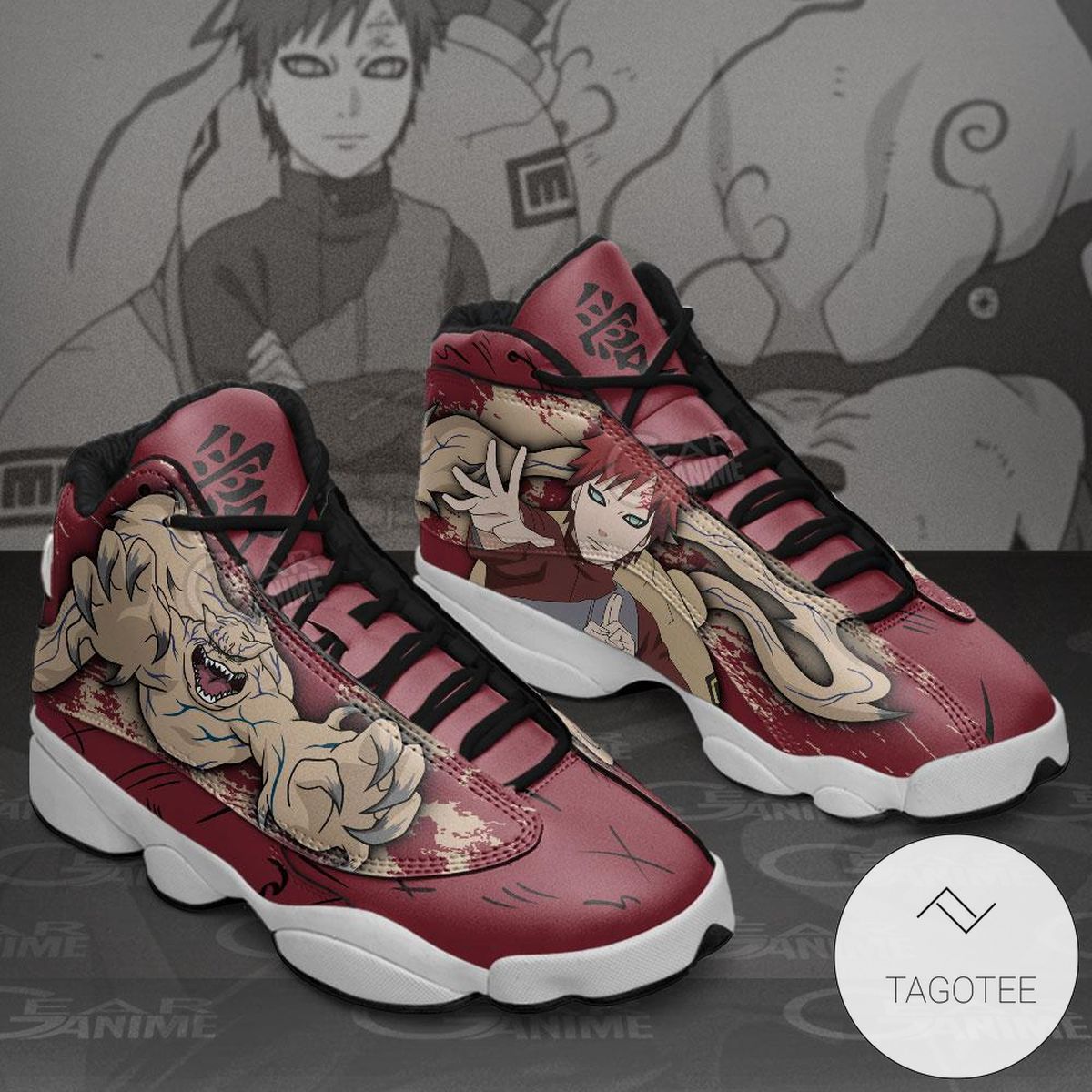 Gaara And Shukaku Sneakers Custom Anime Air Jordan 13 Shoes Gaara And Shukaku Sneakers Custom Anime Air Jordan 13 Shoes