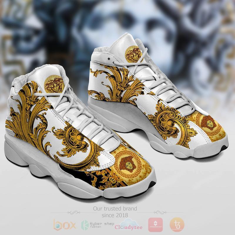 Gianni Versace Barocco Flowers White Air Jordan 13 Shoes Gianni Versace Barocco Flowers White Air Jordan 13 Shoes