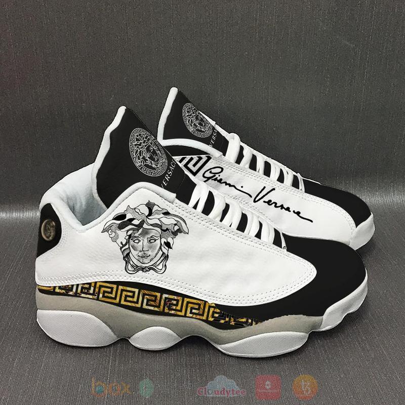 Gianni Versace Black And White Air Jordan 13 Shoes Gianni Versace Black And White Air Jordan 13 Shoes