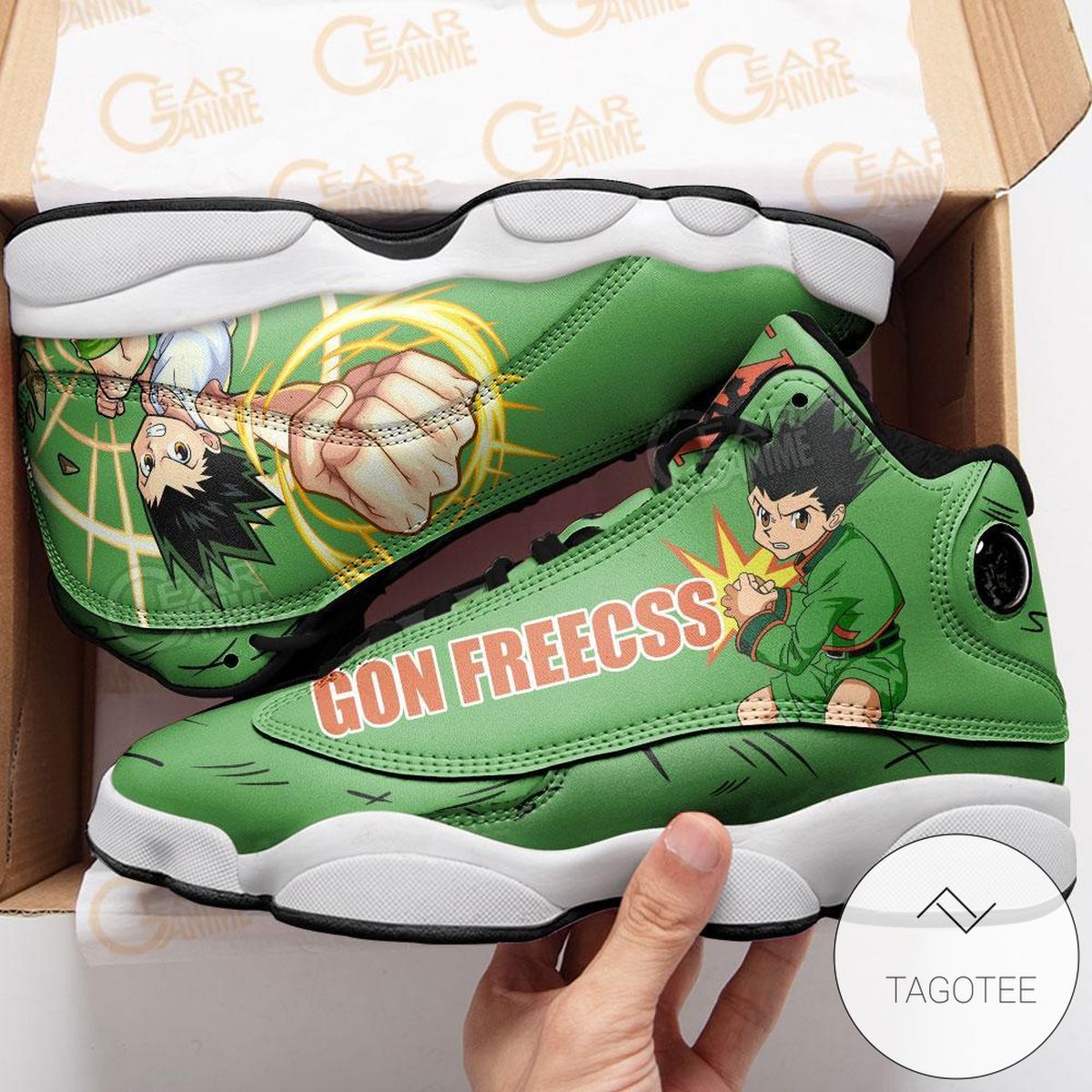 Gon Freecss Sneakers Custom Anime Hunter X Hunter Air Jordan 13 Shoes Gon Freecss Sneakers Custom Anime Hunter X Hunter Air Jordan 13 Shoes