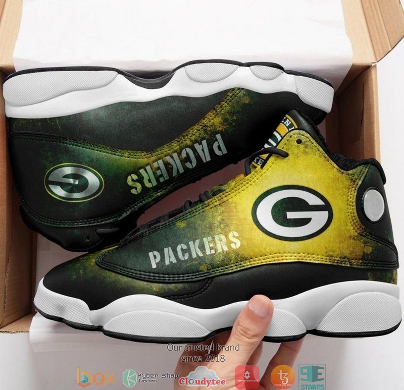 Green Bay Packer Nfl Big Logo Football Team 3 Air Jordan 13 Sneaker Shoes Green Bay Packer Nfl Big Logo Football Team 3 Air Jordan 13 Sneaker Shoes