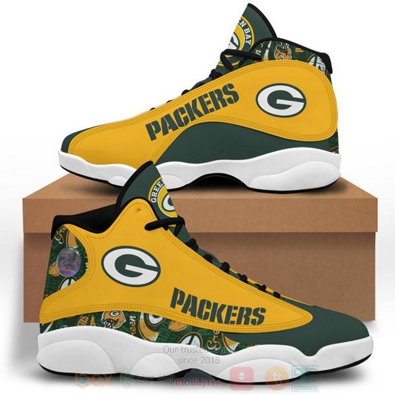 Green Bay Packers Football Nfl Air Jordan 13 Shoes 2 Green Bay Packers Football Nfl Air Jordan 13 Shoes 2