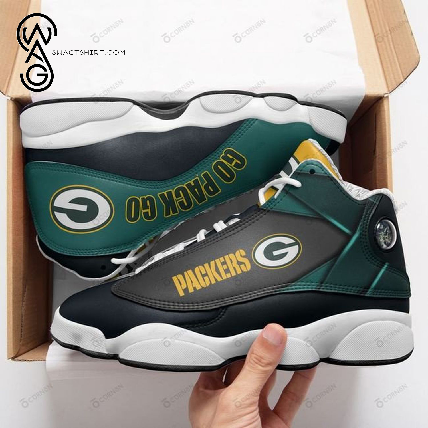 Green Bay Packers Go Pack Go Air Jordan 13 Shoes Green Bay Packers Go Pack Go Air Jordan 13 Shoes