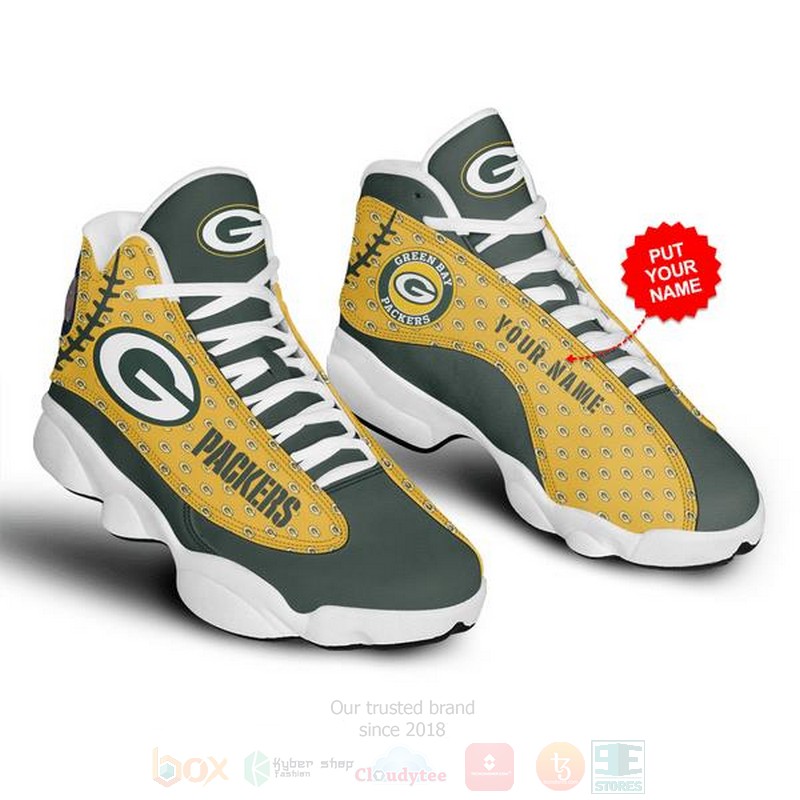 Green Bay Packers Nfl Custom Name Air Jordan 13 Shoes 2 Green Bay Packers Nfl Custom Name Air Jordan 13 Shoes 2