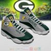 Green Bay Packers Nfl Team Green Grey Air Jordan 13 Shoes