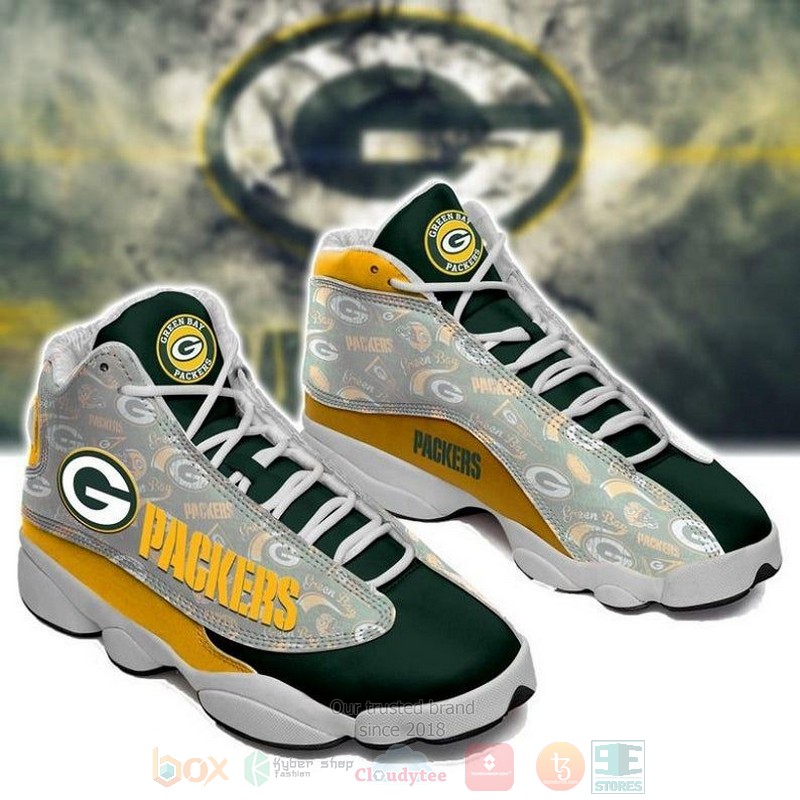 Green Bay Packers Nfl Team Green Yellow Air Jordan 13 Shoes Green Bay Packers Nfl Team Green Yellow Air Jordan 13 Shoes