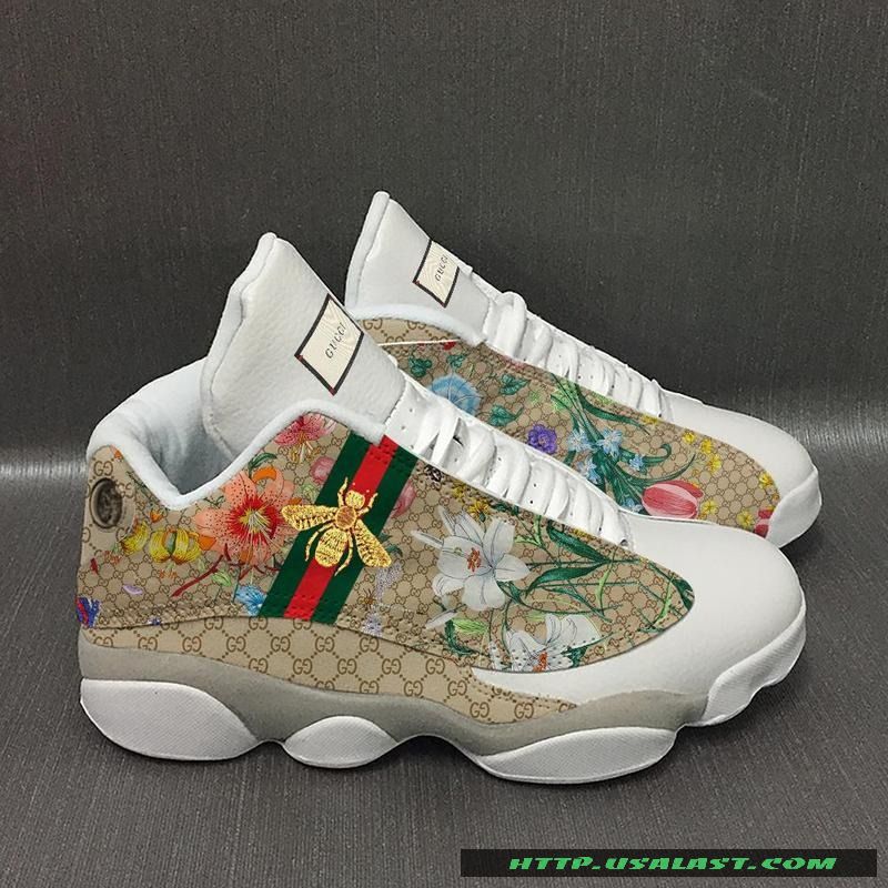 Gucci Bee And Flower Air Jordan 13 Shoes Gucci Bee And Flower Air Jordan 13 Shoes