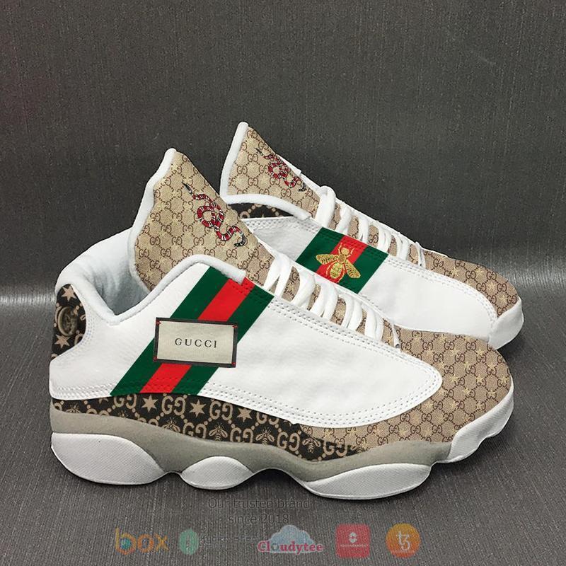 Gucci Bee And Sneakers White Brown Air Jordan 13 Shoes Gucci Bee And Sneakers White Brown Air Jordan 13 Shoes