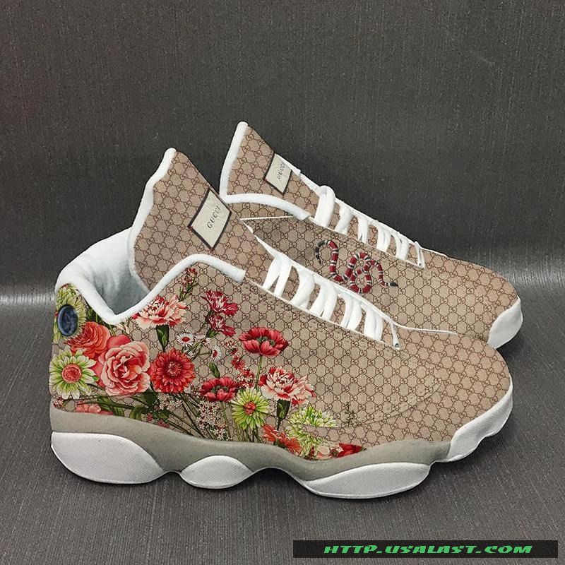 Gucci Brand Flowers Air Jordan 13 Shoes Gucci Brand Flowers Air Jordan 13 Shoes