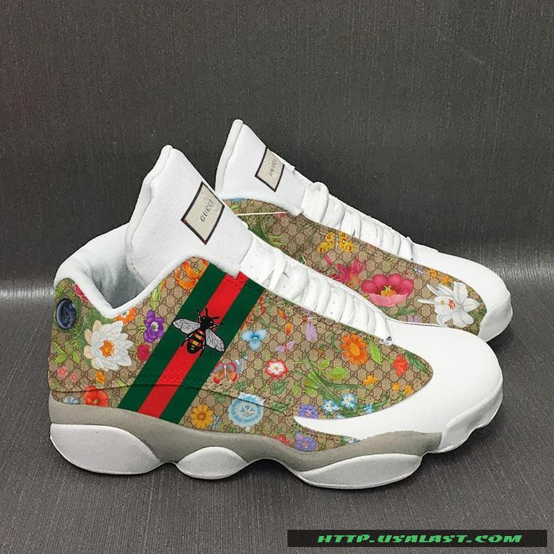 Gucci Floral Air Jordan 13 Shoes Sneaker Gucci Floral Air Jordan 13 Shoes Sneaker