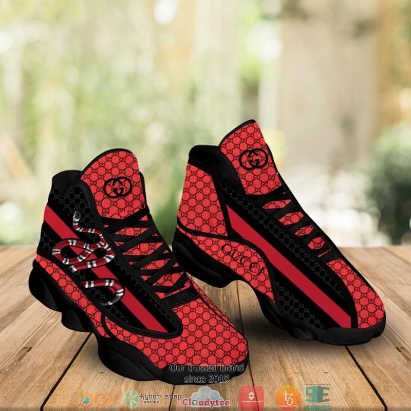 Gucci Red Snake Red Air Jordan 13 Sneaker Shoes Gucci Red Snake Red Air Jordan 13 Sneaker Shoes