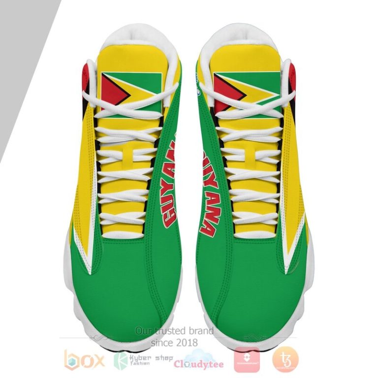 Guyana-Personalized-Yellow-Air-Jordan-13-Shoes-2