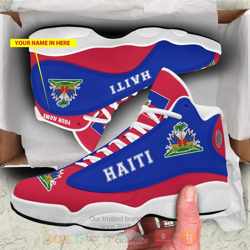 Haiti Personalized Red Blue Air Jordan 13 Shoes Haiti Personalized Red Blue Air Jordan 13 Shoes