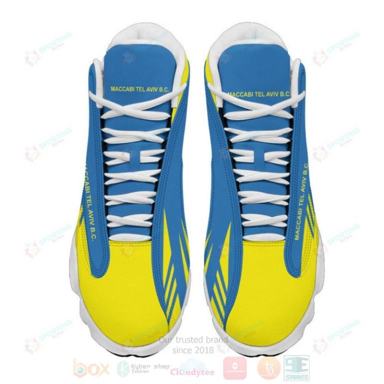 Hapoel-Haifa-B.C-Blue-Yellow-Air-Jordan-13-Shoes-3