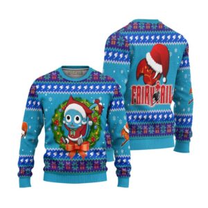 Happy Anime Ugly Christmas Sweater Custom Fairy Tail Xmas Gift