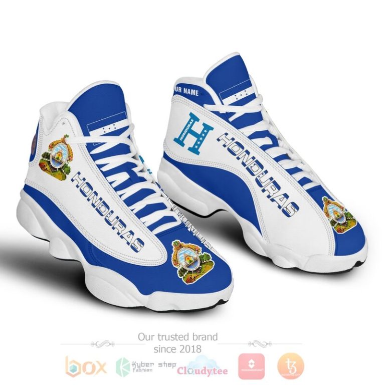 Honduras-Personalized-White-Air-Jordan-13-Shoes-3