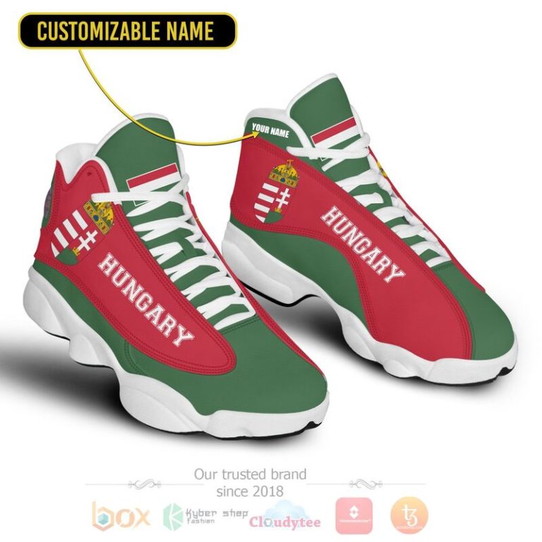 Hungary-Personalized-Red-Green-Air-Jordan-13-Shoes-2