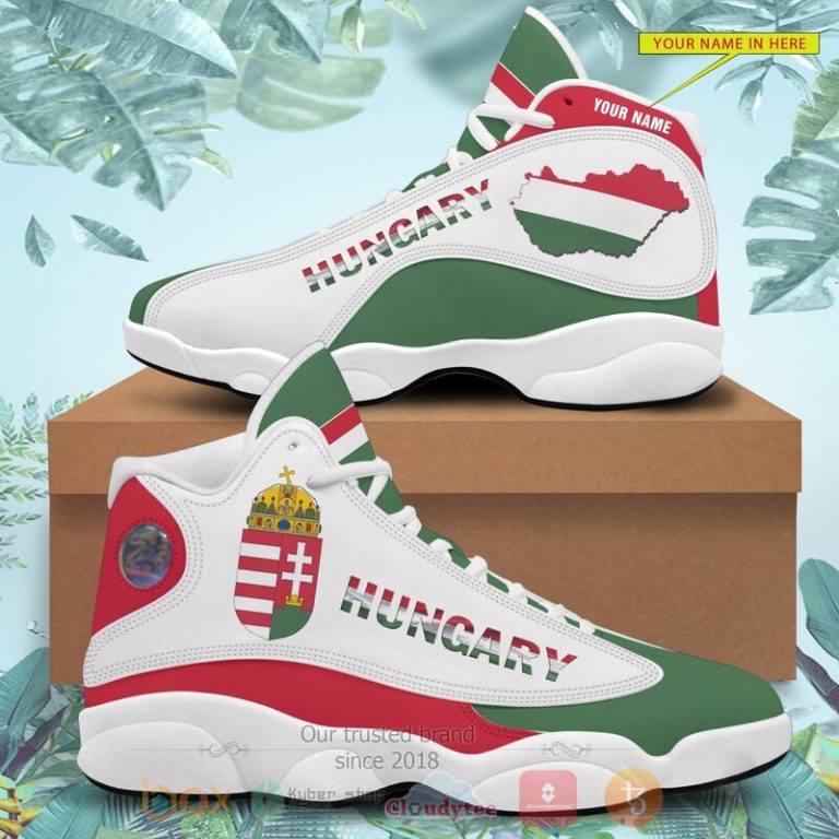 Hungary-Personalized-White-Air-Jordan-13-Shoes-1