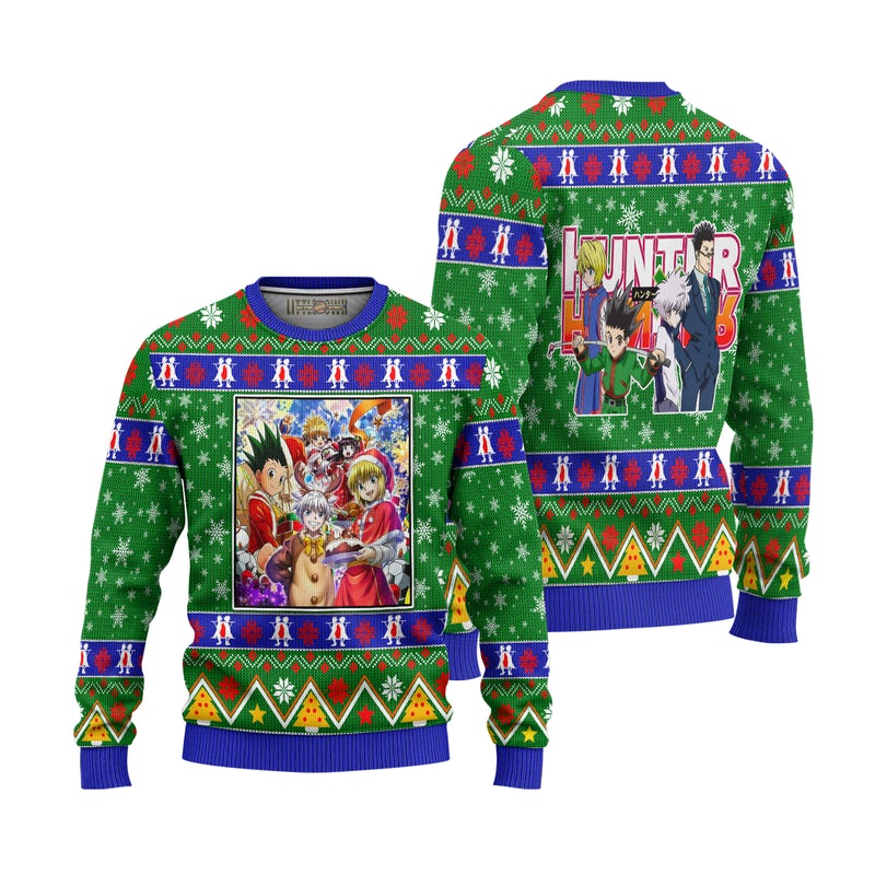 Hunter x Hunter Anime Ugly Christmas Sweater Characters Xmas Gift Hunter x Hunter Anime Ugly Christmas Sweater Characters Xmas Gift