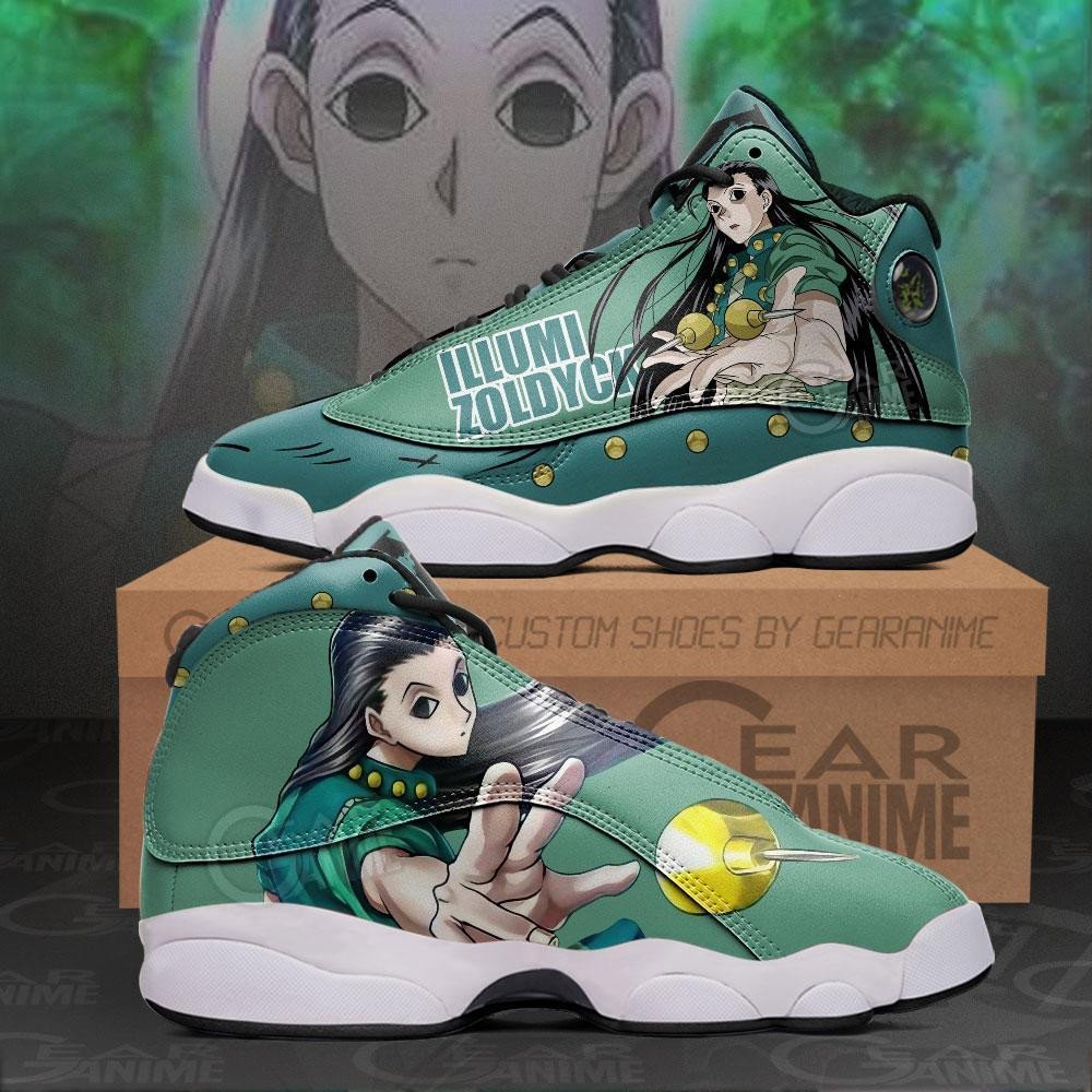 Illumi Zoldyck Anime Hunter X Hunter Air Jordan 13 Shoes Illumi Zoldyck Anime Hunter X Hunter Air Jordan 13 Shoes