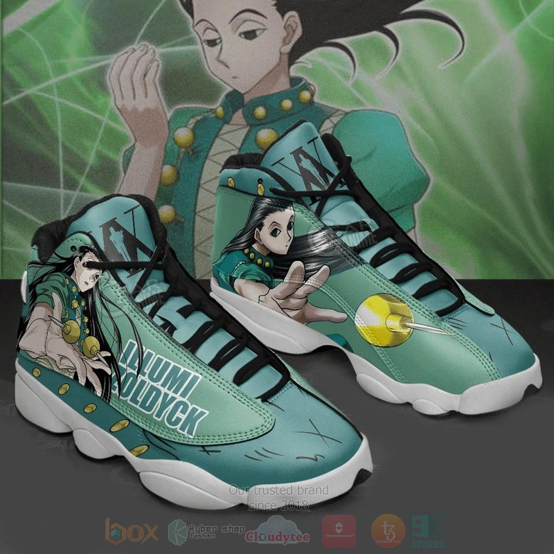 Illumi Zoldyck Hunter X Hunter Custom Anime Air Jordan 13 Shoes Illumi Zoldyck Hunter X Hunter Custom Anime Air Jordan 13 Shoes