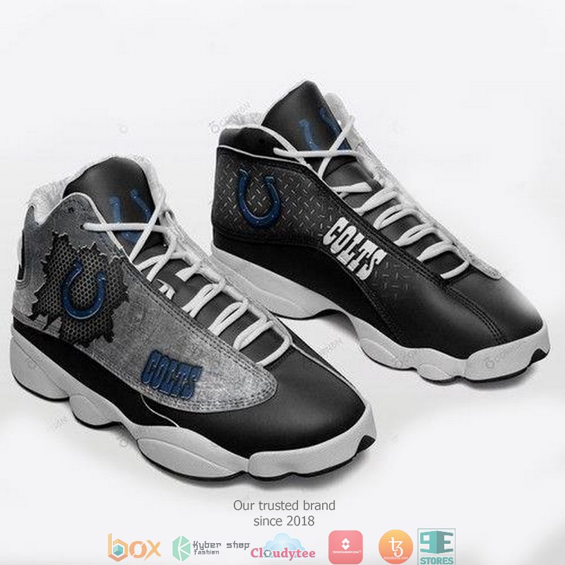 Indianapolis Colts Nfl Teams Football Big Logo Air Jordan 13 Sneaker Shoes Indianapolis Colts Nfl Teams Football Big Logo Air Jordan 13 Sneaker Shoes