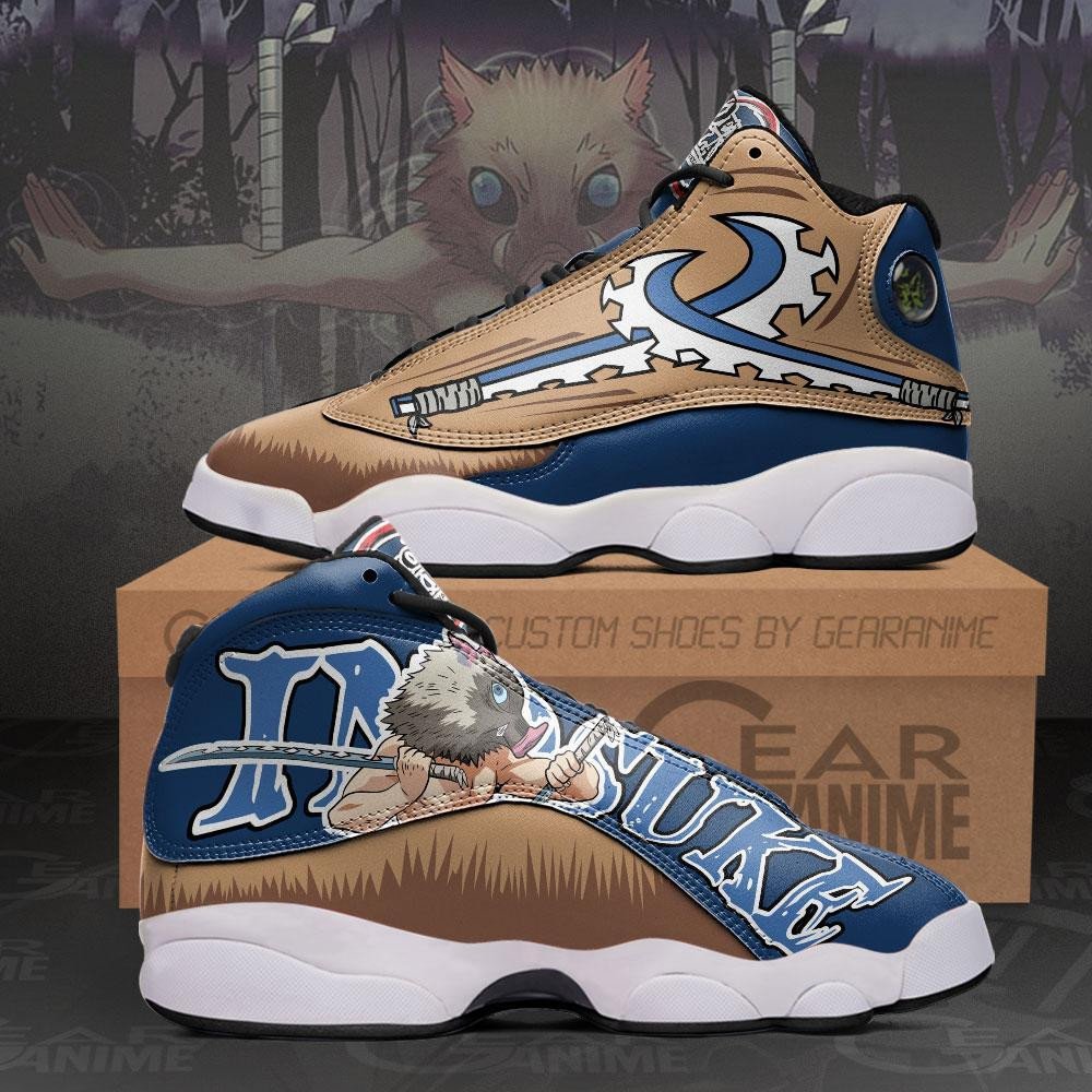 Inosuke Anime Demon Slayer Air Jordan 13 Shoes Inosuke Anime Demon Slayer Air Jordan 13 Shoes