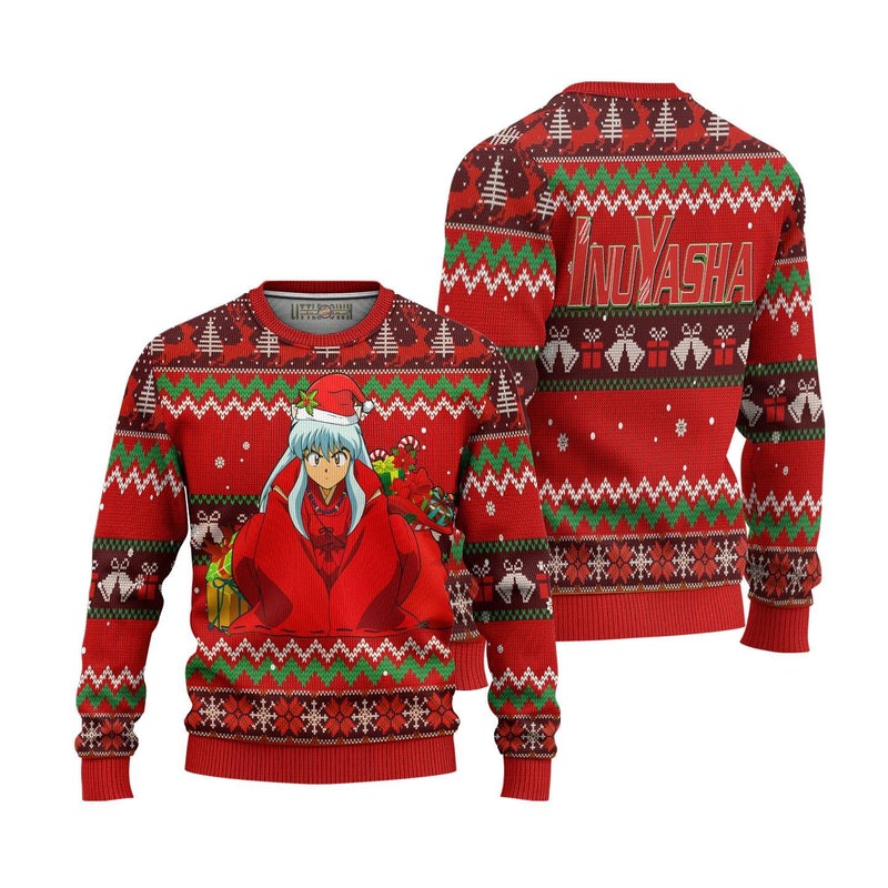 Inuyasha Ugly Christmas Sweater Anime Xmas Gift Inuyasha Ugly Christmas Sweater Anime Xmas Gift