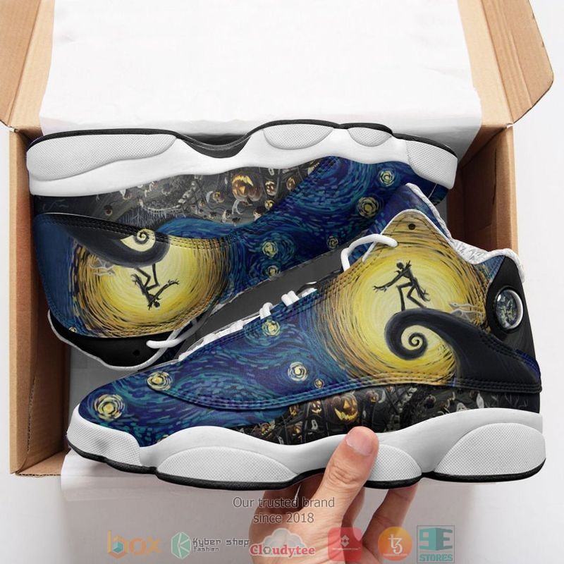 Jack Skellington The Nightmare Starry Night 2 Air Jordan 13 Sneaker Shoes Jack Skellington The Nightmare Starry Night 2 Air Jordan 13 Sneaker Shoes