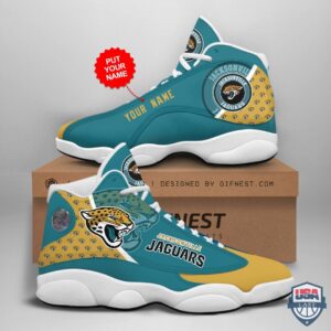 Jacksonville Jaguars Air Jordan 13 Custom Name Personalized Shoes
