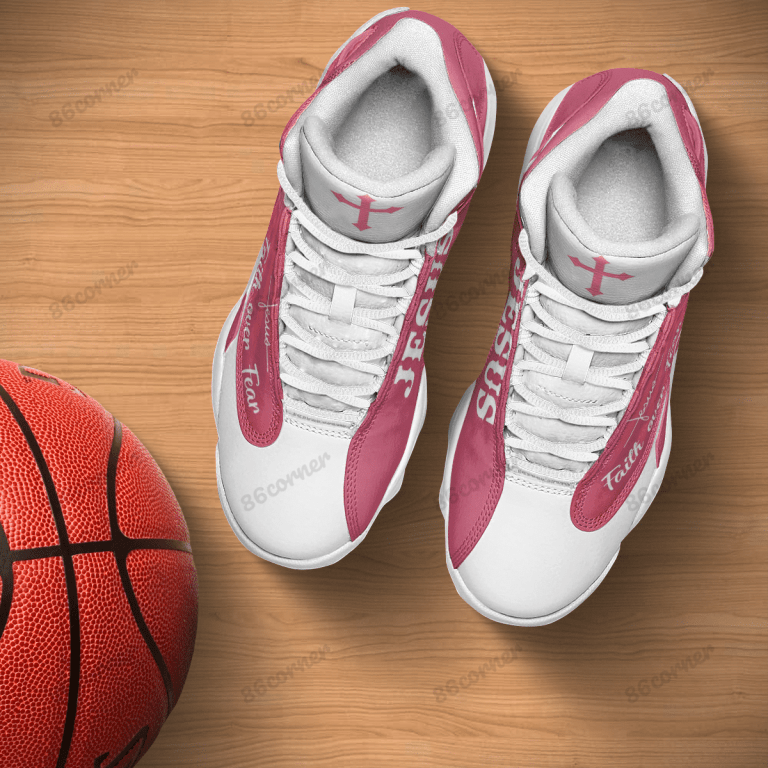 Jesus-Cross-Faith-Over-Fear-Pink-Air-Jordan-13-Shoes-3