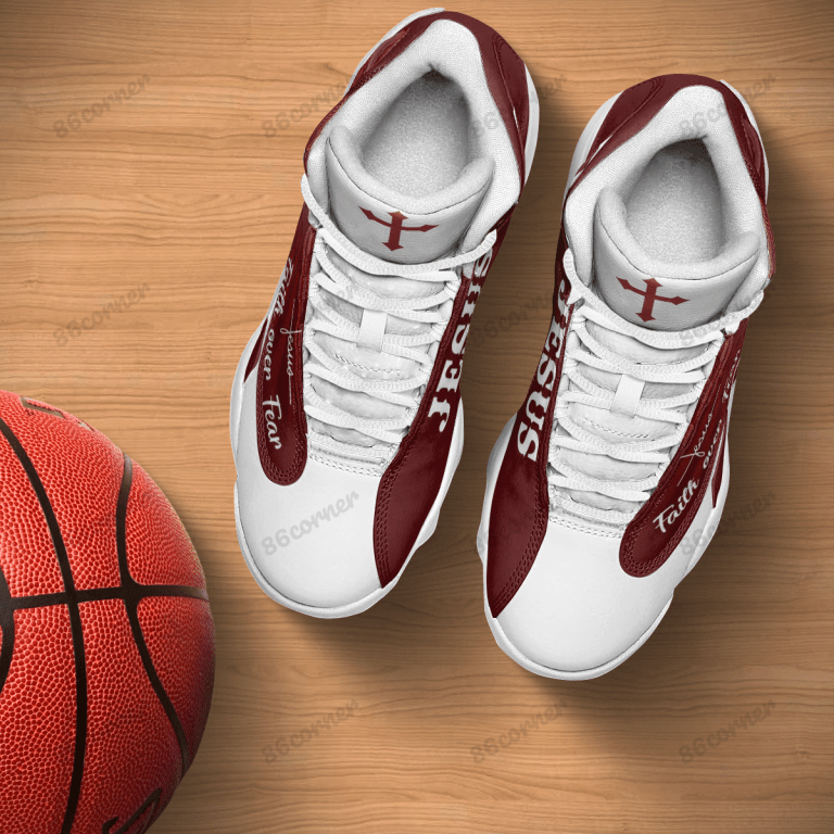 Jesus-Cross-Faith-Over-Fear-Red-Air-Jordan-13-Shoes-3