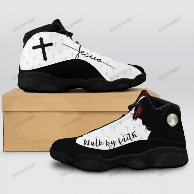 Jesus-Cross-Walk-By-Faith-Air-Jordan-13-Shoes-2