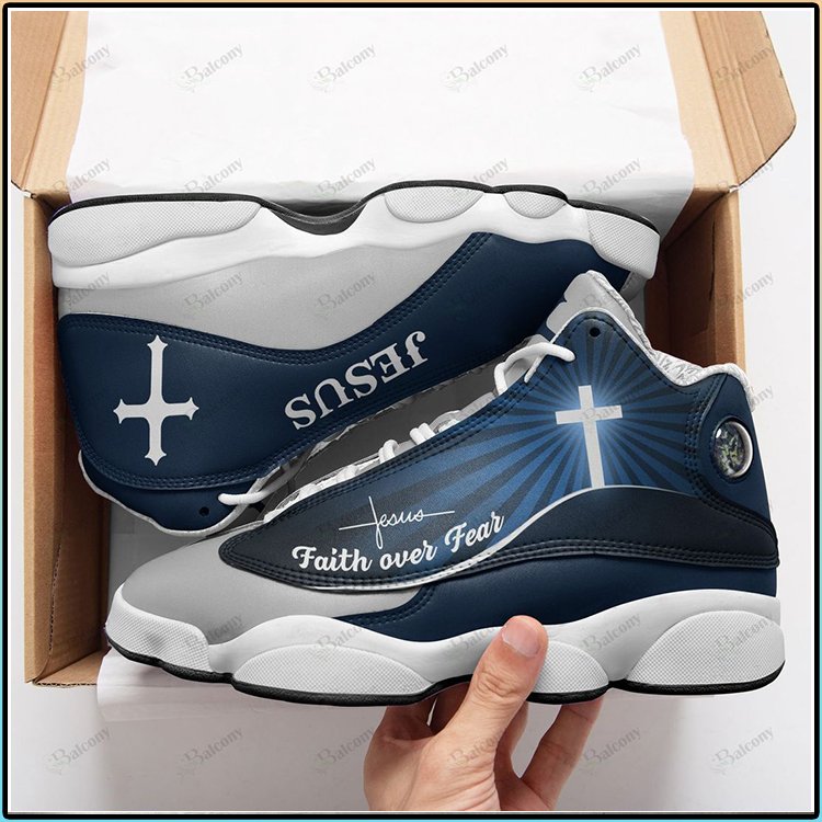 Jesus Faith Over Fear Air Jordan 13 Sneaker Jesus Faith Over Fear Air Jordan 13 Sneaker