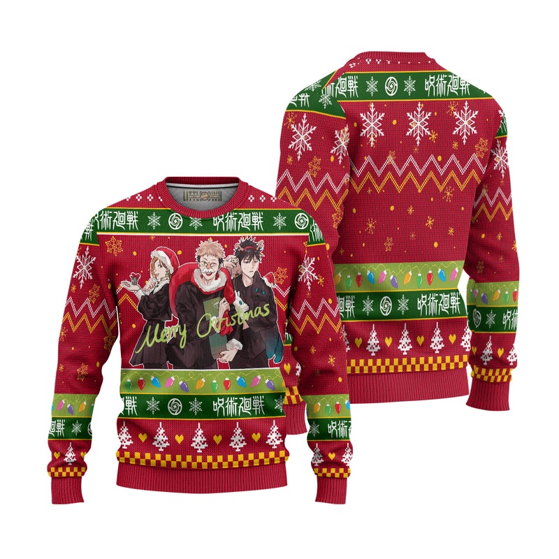 Jujutsu Kaisen Ugly Christmas Sweater Custom Xmas Gift Jujutsu Kaisen Ugly Christmas Sweater Custom Xmas Gift