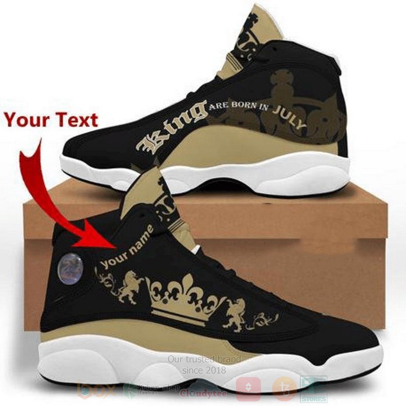 July King And July Queen July Birthday Gift Couple Gift Custom Name Air Jordan 13 Shoes July King And July Queen July Birthday Gift Couple Gift Custom Name Air Jordan 13 Shoes