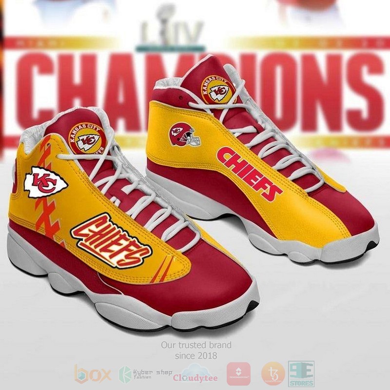 Kansas City Chiefs Nfl Team Red Yellow Air Jordan 13 Shoes Kansas City Chiefs Nfl Team Red Yellow Air Jordan 13 Shoes