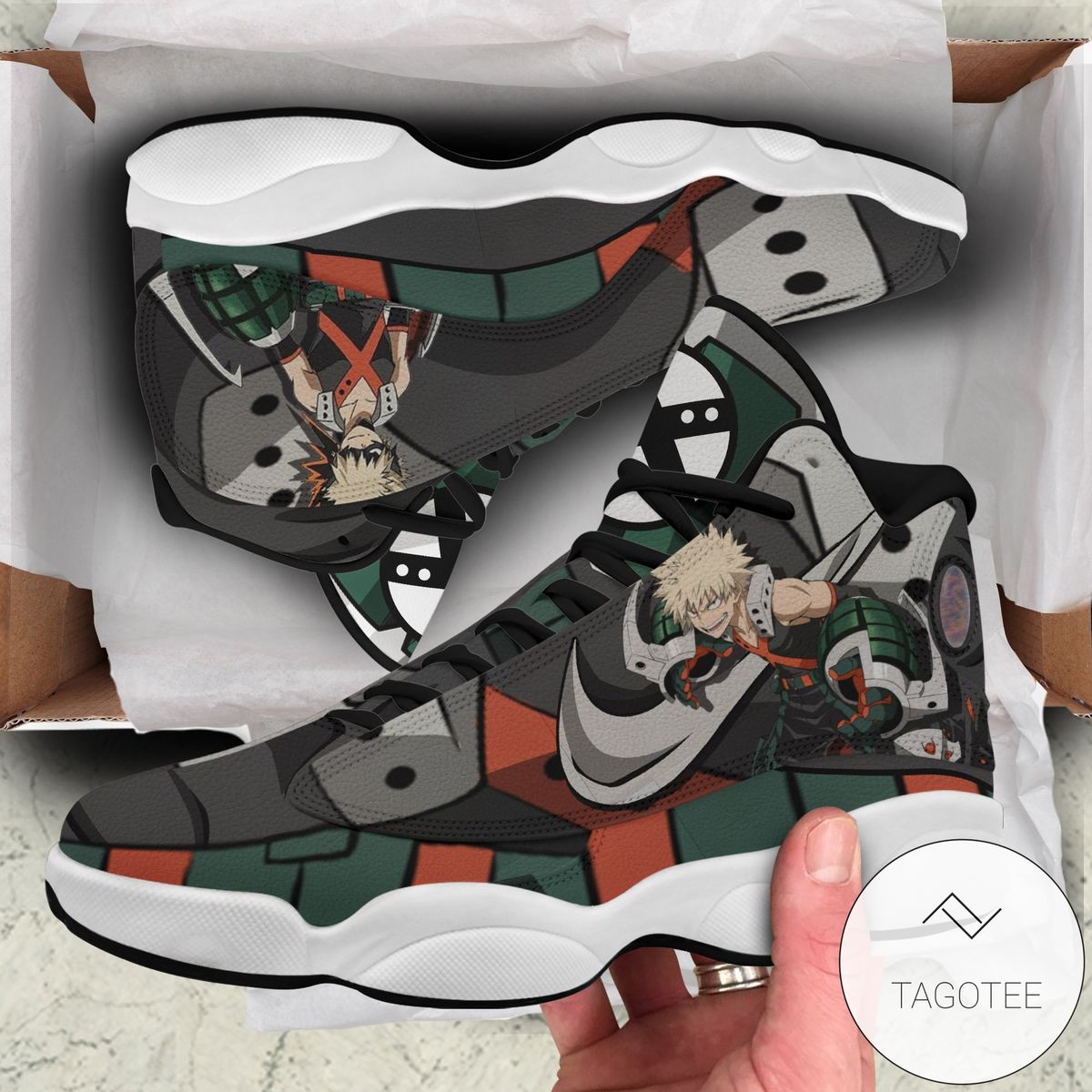 Katsuki Bakugo Sneakers Custom Anime My Hero Academia Air Jordan 13 Shoes Katsuki Bakugo Sneakers Custom Anime My Hero Academia Air Jordan 13 Shoes