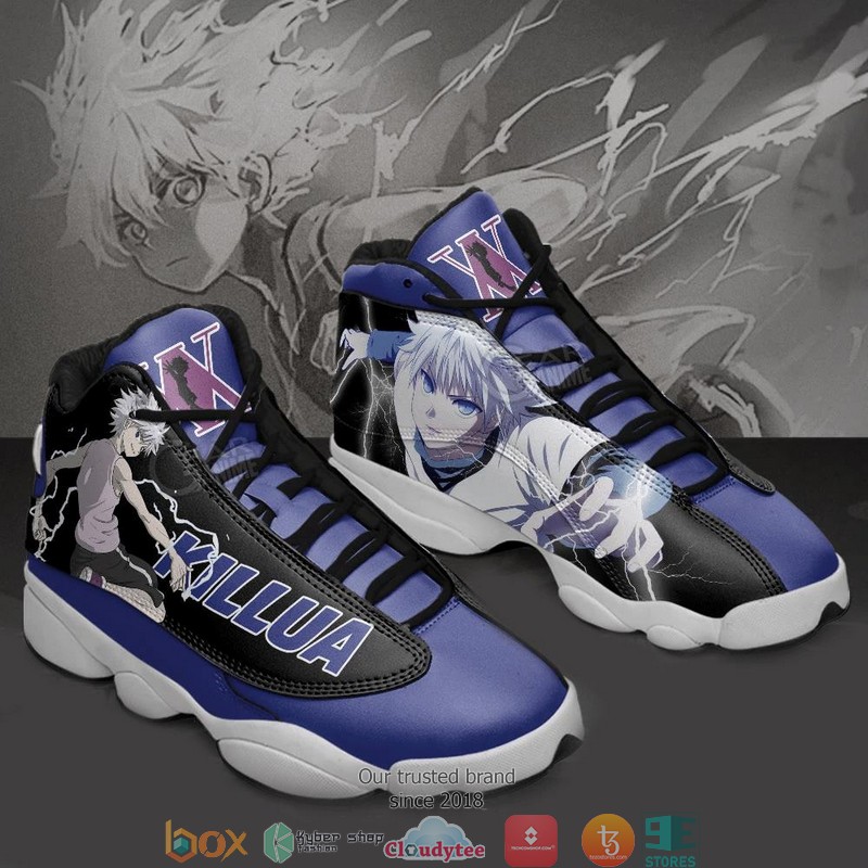 Killua Zoldyck Hunter X Hunter Anime Air Jordan 13 Sneaker Shoes Killua Zoldyck Hunter X Hunter Anime Air Jordan 13 Sneaker Shoes