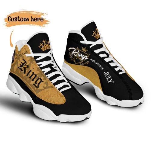 King-Are-Born-In-July-Custom-Air-Jordan-13-Sneaker-Shoes-1