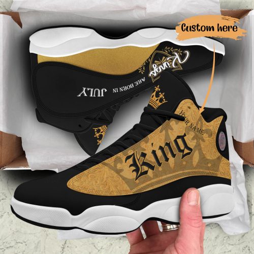 King-Are-Born-In-July-Custom-Air-Jordan-13-Sneaker-Shoes-3