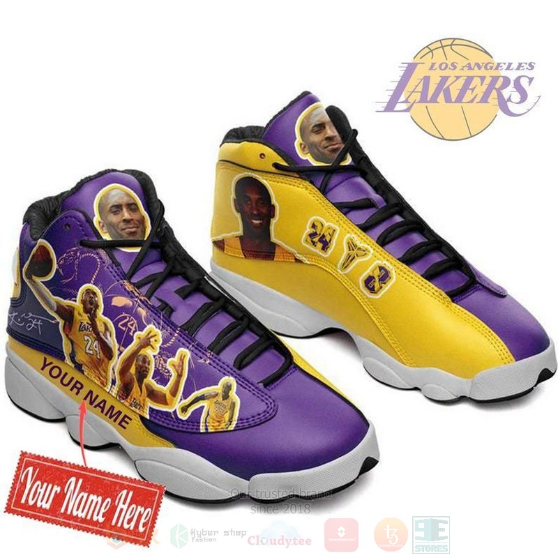Kobe Bryant 24 Los Angeles Lakers Nba Custom Name Air Jordan 13 Shoes Kobe Bryant 24 Los Angeles Lakers Nba Custom Name Air Jordan 13 Shoes