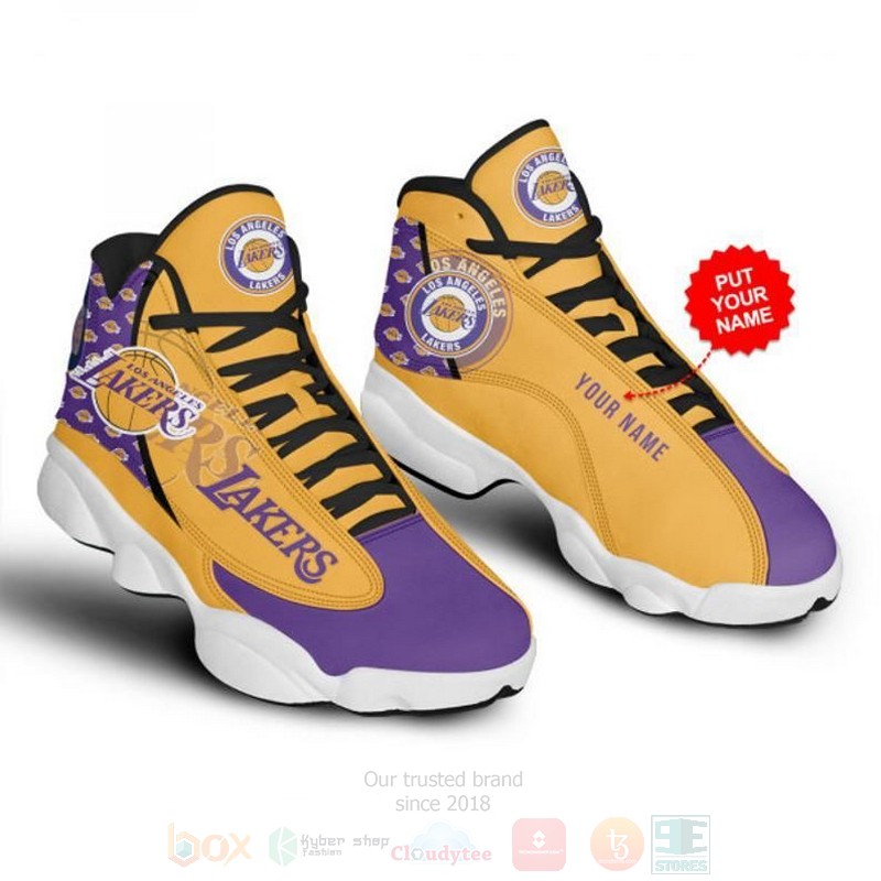 Kobe Bryant Los Angeles Lakers Custom Name Air Jordan 13 Shoes Kobe Bryant Los Angeles Lakers Custom Name Air Jordan 13 Shoes